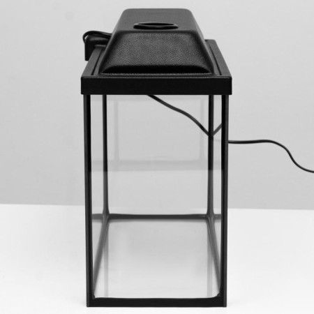 Aquarium rectangular "atall" with a lid, 20 liters, 38 x 19 x 28/33 cm, black-1