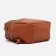 Women's backpack of artificial leather with a zipper, 4 pockets, bag, brown color