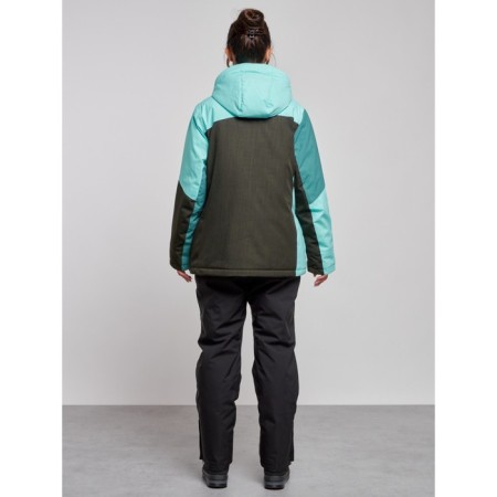 Ski costume female winter, size 54, turquoise color-3
