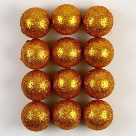 Figure for crafts and decor "Ball", set of 12 pcs., Size 1 pc. - 4 cm, gold color