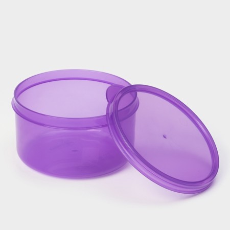 Container Round shares, food, 300 ml, purple color-1