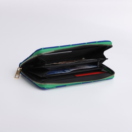 Women's wallet with lightning, blue color-3