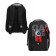 School backpack, 38 x 29 x 16 cm, Grizzly, ergonomic back, + keychain, black