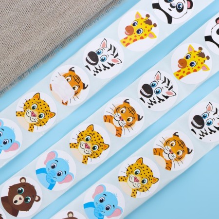 Stickers in the Roll "Friends", 500 pcs, 2.5 x 2.5 cm-3