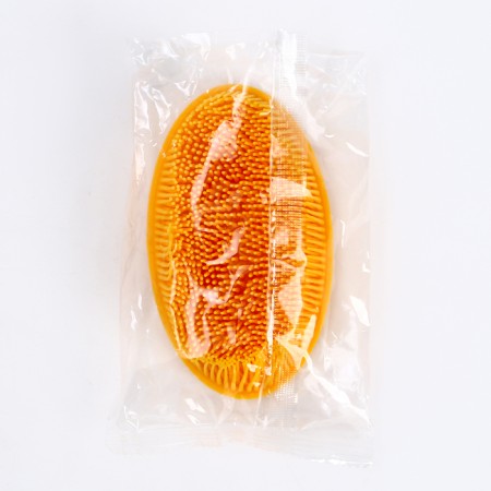 Baby silicone washcloth for swimming babies, yellow color-4