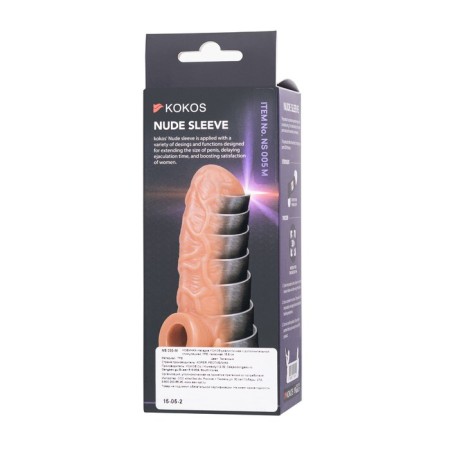 Kokos nozzle is realistic with additional stimulation, TPE, bodily, 12 cm-7