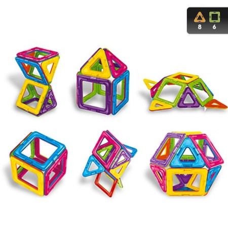 Designer magnetic "colored magnets", 14 parts-5