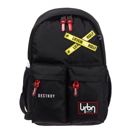 Youth backpack, 44 x 31 x 17 cm, Davente 19l, Destroy, black 7032370-2