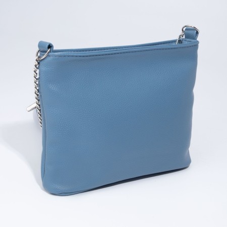 Bag Cross-Bodi with a zipper, blue color-2