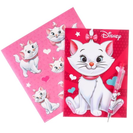 Chancellery set, notebook A6, pen, stickers, cats aristocrats-3
