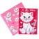 Chancellery set, notebook A6, pen, stickers, cats aristocrats