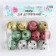 Bubenchiki, set 12 pcs., Size 1 pc: 3 × 3 cm, silver color, gold, red, green