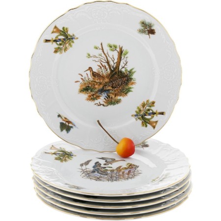 Small plate bernadotte, decor "Hunting Stories", 21 cm-6