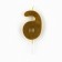 Candle for the cake, number "6", gold, 4 x 10 cm.