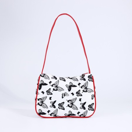 Youth bag with lightning, red/white color