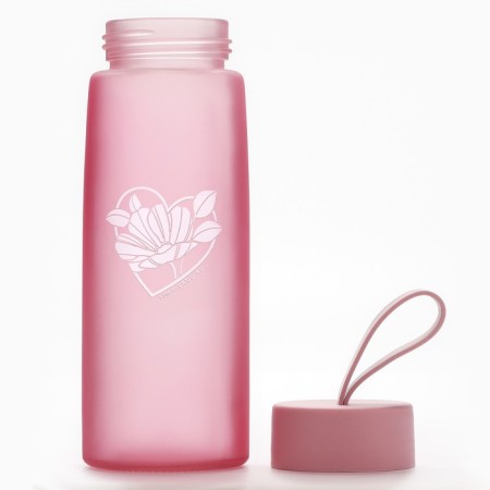 Love glass bottle for water, 450 ml-2