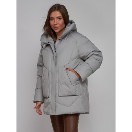 Winter jacket, size 48, light-gray color-8