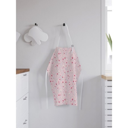 Apron kitchen with a photo print "Blooming Love", adjustable, size OS-1