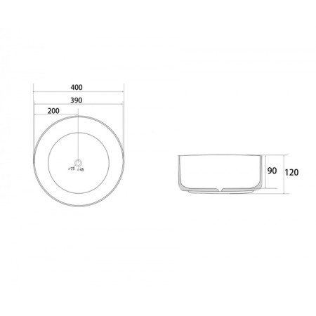 ABBER Bequem AC2109GG sink, invoice, 400x400x120 mm, gold color-3