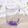 Glass mug "jam", 250 ml, purple color