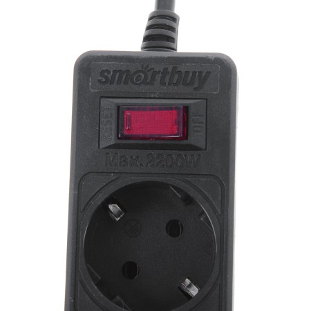 Smartbuy One network filter, 5 outlets, 5 m, 10 a, 2200 watts, with salary, black-1
