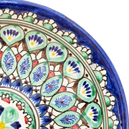 The plate of the Rishtan ceramics "Patterns", blue, deep, mix, 20 cm-8