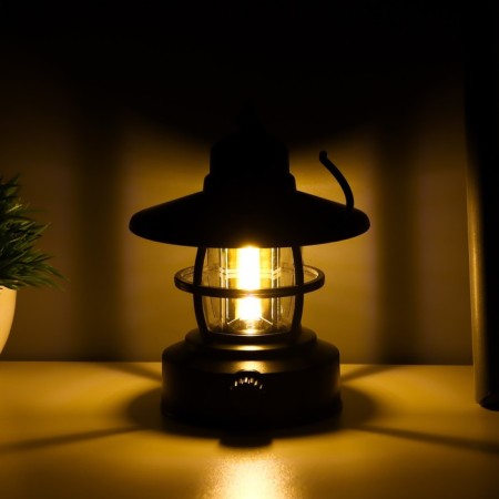 Night Light LED 5W USB AKB Dimmer Black 10x8x13 cm Risalux-1