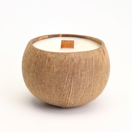 Candle in the coconut aromatic, Earl Gray, soy wax, 8x10 cm, in the box-3