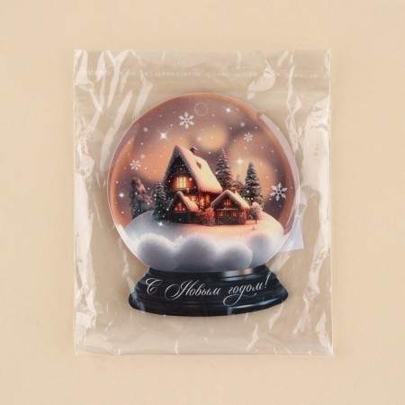 Schildik decorative for the gift "Snow Ball", 6 x 7 cm, New Year-3