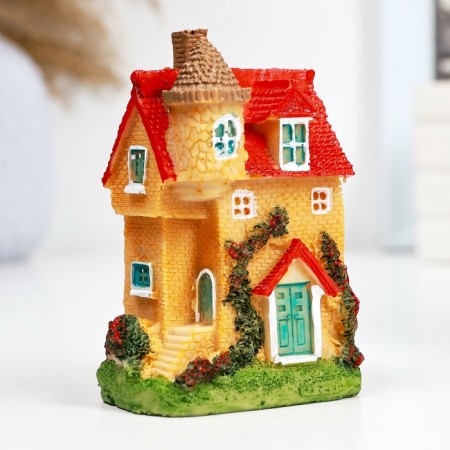 Figure "House with Tower" 6x4x9.5cm