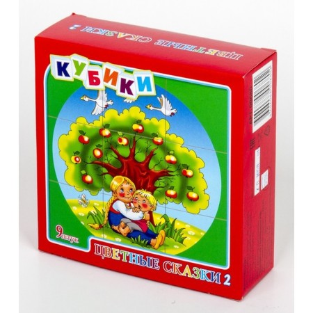 Cubes "Colored Tales-2", without gluing, 9 pcs.