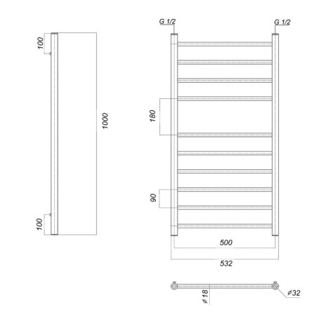 Water towels Domoterm "Medea" P10, 500x1000 mm, gold-2