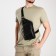 Male sling bag made of artificial leather, black color