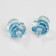 Earrings plastic "Caramel" heart confetti, blue color