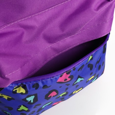 School Youth Backpack "Leopard", 33x13x37, lightning department, n/pocket, purple-5