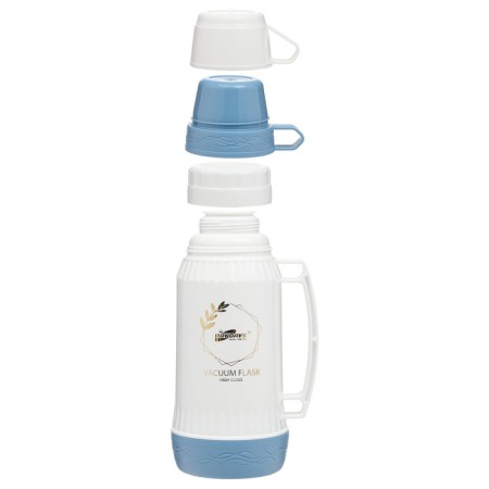 Thermos 1 l, with a glass flask, retains heat 12 hours, with a mug, 30 cm, blue-1