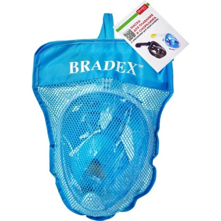 Bradex swimming and snork mask with an action camera mount, blue, size S-6