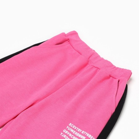 Suit for a girl (sweatshirt/pants), pink color, height 104-110cm-9