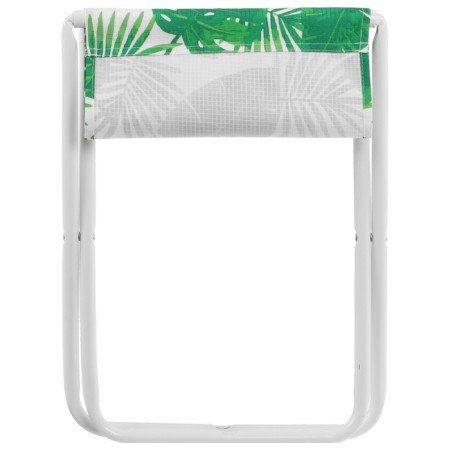 Folding stool, tropical leaves-5