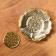 Flower powder and cones stand, golden, d = 8.5 cm