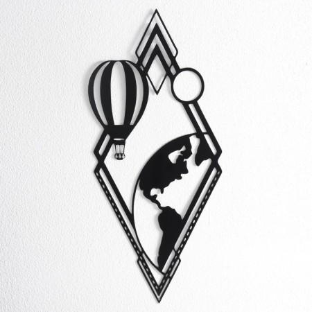 Panel Interior Metal "Journey on the balloon" 18x40 cm-1