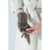 Gloves are female, dimensionless, without insulation, beige color