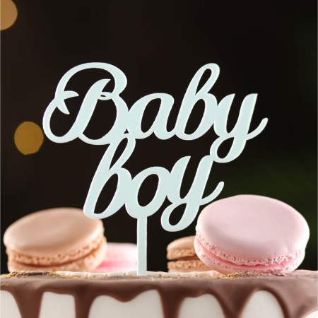 Topper "Baby Boy", lightly blue, give beautifully