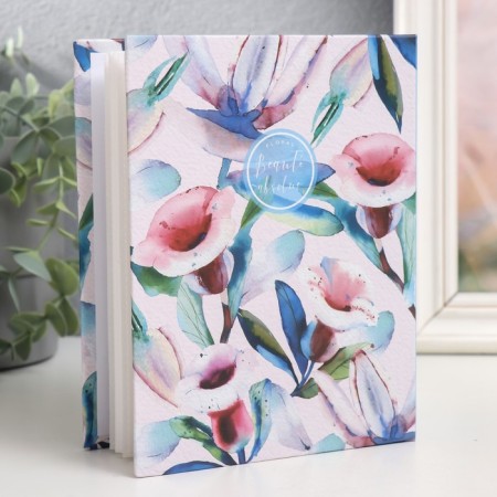 Photo album in 100 photos 10x15 cm, plastic. sheets "Flora Art" bells-1