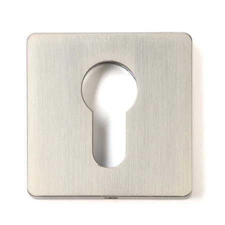 Lockland cylinder overlay, square, satin nickel color, kit.-3