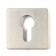 Lockland cylinder overlay, square, satin nickel color, kit.
