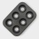 The form for baking the share "Jacqueline. Circle ”, 26 × 18 × 3 cm, 6 cells, a removable bottom, anti -stick coating, black color