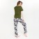 Female set (T -shirt/pants), khaki color/leaves, size 56