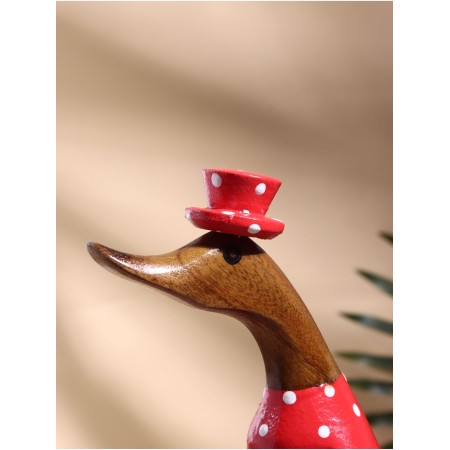 Souvenir "Duck in the summer outfit" col. red, tree 27 cm-3