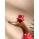 Souvenir "Duck in the summer outfit" col. red, tree 27 cm